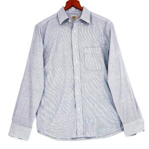 Faherty Mens XS Blue Striped Long Sleeve Button-Down Shirt Vintage Preppy